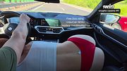 BIG Tits Redhead Give Blowjob while Driving on Highway