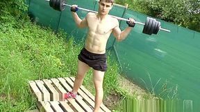 Muscle Boy - Outdoor Workout and Shower