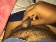 Morning cumshoot on the cool bed