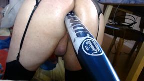 Huge bat in my ass followed with magic wand to cum