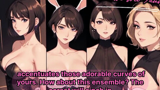Domina turns you into one of her bunny damsels and lets you deep-throat your first-ever customer (FEMALE DOMINATION ROLEPLAY - AI GENERATED)