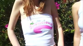 haley paige & sally rodeo anal threesome outdoors