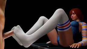 long socks footjob with gender bender chucky