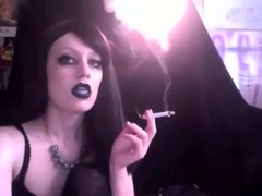 Smoking Goth Slut