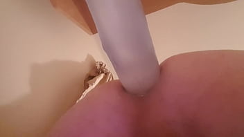 Large dildo in ass