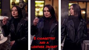 Two cigarettes in a leather jacket