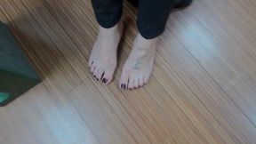 Holy Moly Self Painted Burgunday Toes