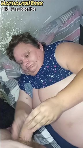 Step Mommy Gives Step Son Handjob & Cum on Her Boobs