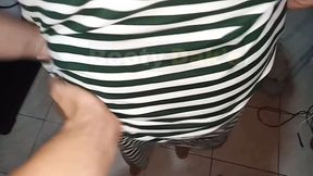 Maid serviced me with sloppy cunnilingus while mistress was away, got caught in the act