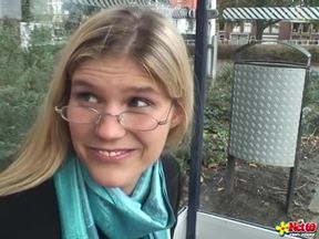 Hot Dutch Hot Blonde In Glasses Enjoys Pussy Fingering And Hard Anal Sex