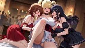 hentai lesbian threesome at a private party full hentai animation