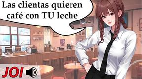Correte sin parar la cafeter&iacute_a sexual. JOI hentai en espa&ntilde_ol.