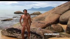 Two Sexy Latino Boys Fucking Bareback in the Public Beach for Fun Exhib