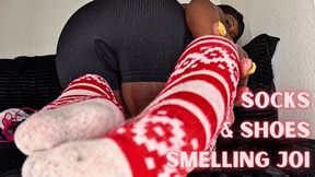 Socks and Shoes Smelling JOI ft Queen Ava - sock smelling scene features dirty socks, smell fetish, jerk off instructions, JOI, foot fetish, and cum countdown - 720 MP4