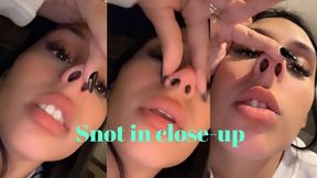 Snot in close-up