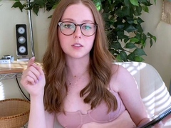 Petite amateur redheaded teen pisses and sucks cock