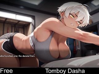 Tomboy Dasha Demo (free game itchio) Visual Novel, Adult, Manga, Dating Sim, Eroge, Erotic, Comics, NSFW, Porn, sex
