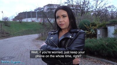 Euro minx was easily convinced into having sex with a stranger