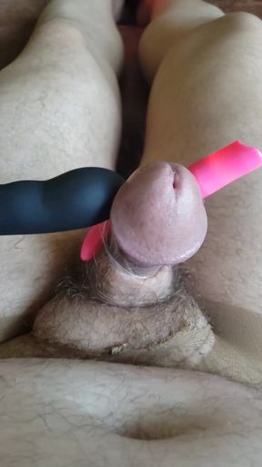 Tiny Cock Cums Hands-free in Nude Pantyhose