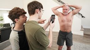 StepFamily Dick-Young Twinks Discover Their Stepdad's Nude Pictures And Their Big Dicks Get Aroused