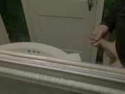 Big white dick jerking off