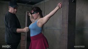 Chubby busty and big bottomed chick Tegan Trex gets punished in the BDSM room