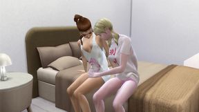 noite das amigas, quente. the sims 4