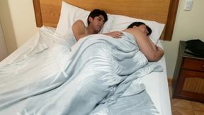 Stepson sharing bed stepmon for trip