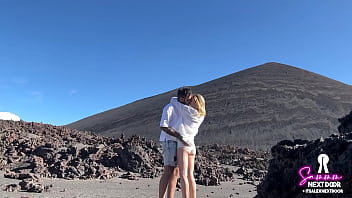 Public Sex - We hiked a volcano and he erupted in my mouth