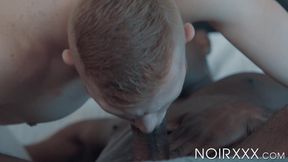 Black hunk Aaron Trainer anal fucks twink Zach Covington