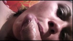 German blonde milf with mouth eager to passionately suck cock to get her warm cum while she is filmed in pov
