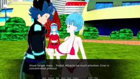 Animated dragon fucks babe in bikini at Bra and Bulma's Ass