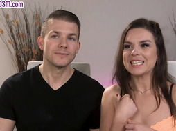 BDSM deepthroating babe spanked and fucked after whipping