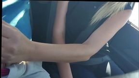 Hot babe hitchiker sucking my dick to the motel before i creampie her pussy