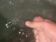 Jerking My Rock Hard Cock Until Huge Cumshot in The Jacuzzi