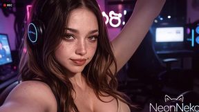 my boyfriend made me suck his cock right during an important match while i tried to hide my wild moans [ai]