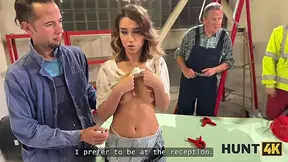 Dirty Elena performs wild sex show for coworkers
