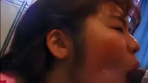 Misato Nakayama Gags on His Thick, Hairy Cock While He Fucks Her Vigorously