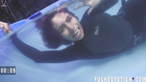 HD Sara Pool Screams Worlds Underwater CPR Try 1