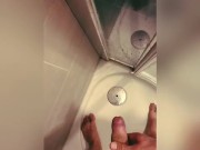 Hot pissing in the shower, full bladder