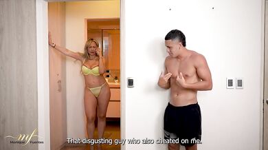 Cuckolded latina stepmom fucked raw by horny teen stepson
