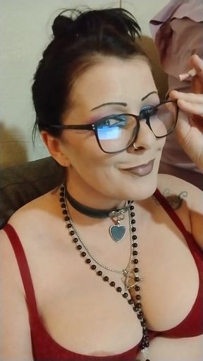 MILF Smoking in a Bra