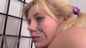 BDSM anal with poor blonde teen