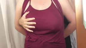 Mackeena approaching her first braless experience