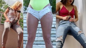 3 Girls WETTING their Jeans