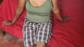 Hot stepmom gets it on alone at home
