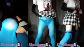 dasha - blue pantyhose