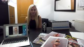 ”Blonde Model Sucks Agent for a Better Job”