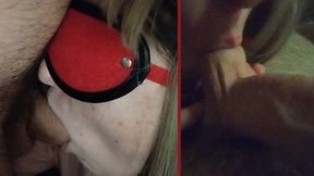 Blindfolded Goddess Devours Dick&#x1F32D; and Testicles