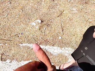 Risky Public Handjob and Doggyfuck in Greece - CumChallenge Day 8